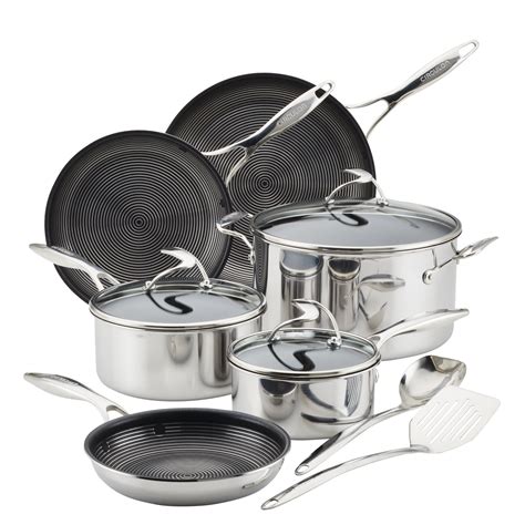 11-Piece Clad Stainless Steel and Hybrid Nonstick Cookware Set – Circulon