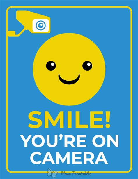 Printable Smile Youre on Camera Sign