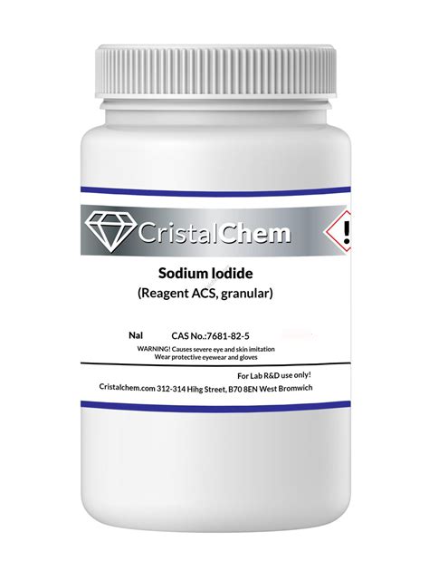 Sodium Iodide 250g - Pure 99.9% Reagent CAS No.:7681-82-5 - Cristalchem