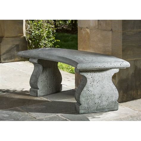 Provencal Cast Stone Garden Bench | Wayfair