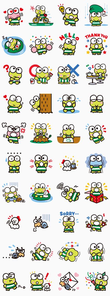 KERO KERO KEROPPI LINE WhatsApp Sticker GIF PNG