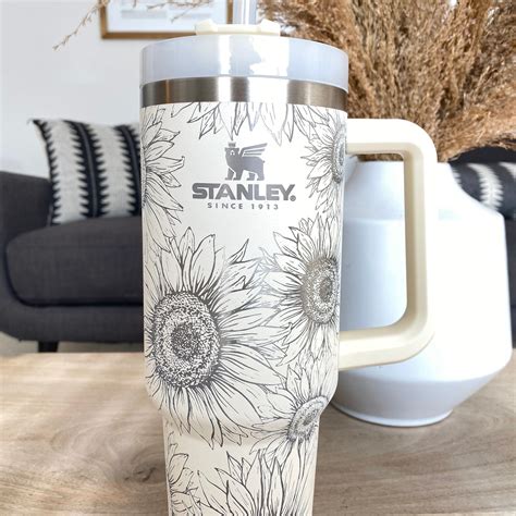 Sunflower Engraved Stanley Adventure Quencher 40oz Tumbler - Etsy | Engraved tumbler, Engraving ...