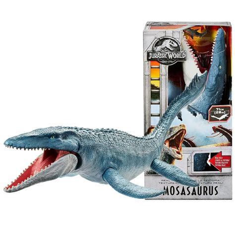 Jurassic World Real Feel Mosasaurus [Amazon Exclusive] Gray – One-Touch ...