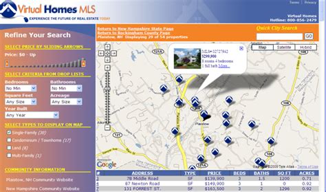 Plaistow New Hampshire MLS Map Search