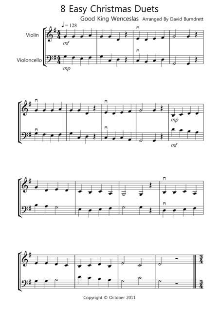 8 Christmas Duets For Violin And Cello By Traditional. - Digital Sheet Music For Score And Parts ...