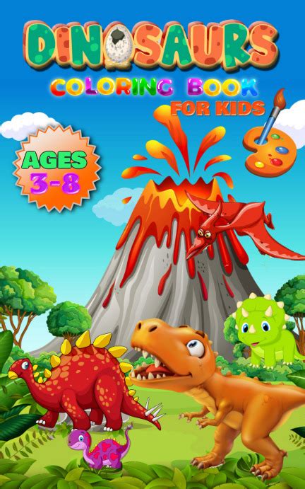 dinosaur book cover Template | PosterMyWall