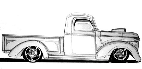 Lowrider Truck Drawings at PaintingValley.com | Explore collection of Lowrider Truck Drawings