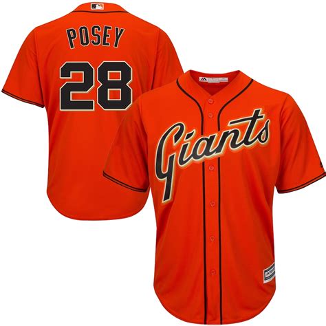 Youth San Francisco Giants Buster Posey Orange Alternate Cool Base ...