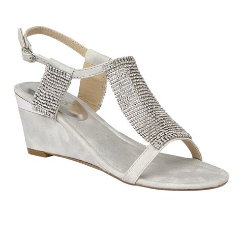 Silver wedge sandals - showcasegaret