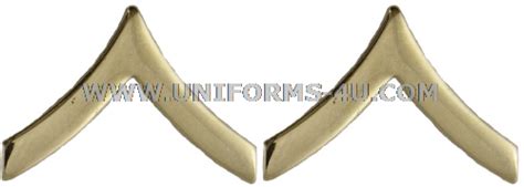 USMC PRIVATE FIRST CLASS (PFC) METAL CHEVRONS