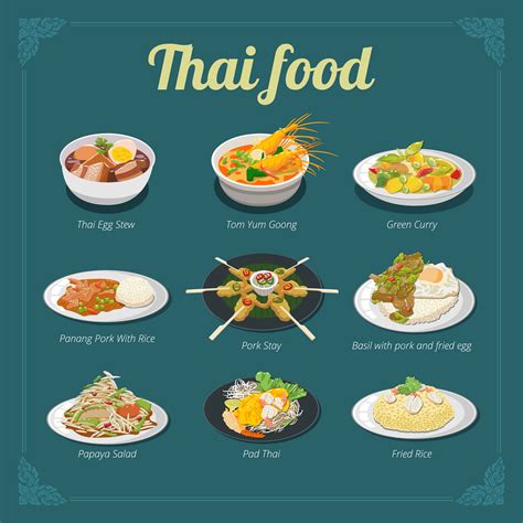 Thai Food Menu Design 941596 Vector Art at Vecteezy