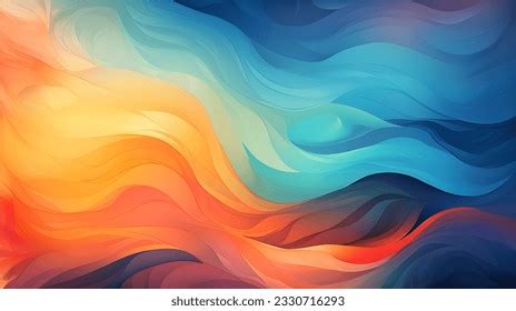 Blue Orange Black White Abstract Background Stock Illustration ...