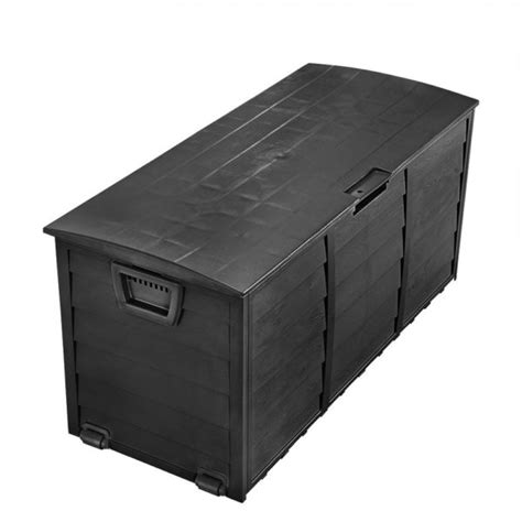 All Black Outdoor Storage Box - 290L Large Capacity - Waterproof ...