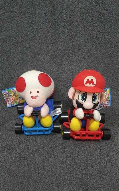 Super Mario Bros Go Kart Plush Set, Hobbies & Toys, Toys & Games on Carousell