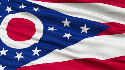 Flag Of Ohio In The Shape Of Ohio State With The USA Flag In The Background Animation Stock ...