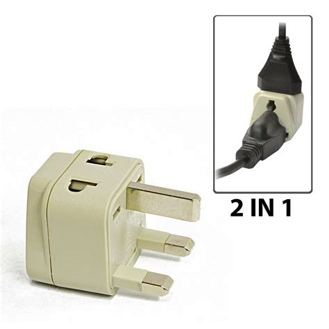 OREI Grounded Universal 2 in 1 Plug Adapter Type G for UK, Hong Kong ...