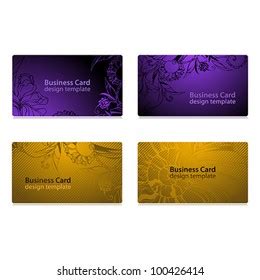 Business Card Design Templates Set Four 스톡 벡터(로열티 프리) 100426414 | Shutterstock