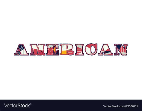 American concept word art Royalty Free Vector Image