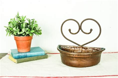 Vintage Copper Wall Planter, Wall Hanging Planter, Copper Planter Pot ...