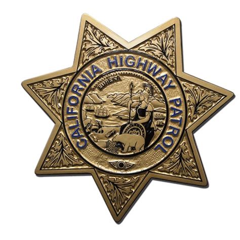 California Highway Patrol Replica Wooden Badge Plaque