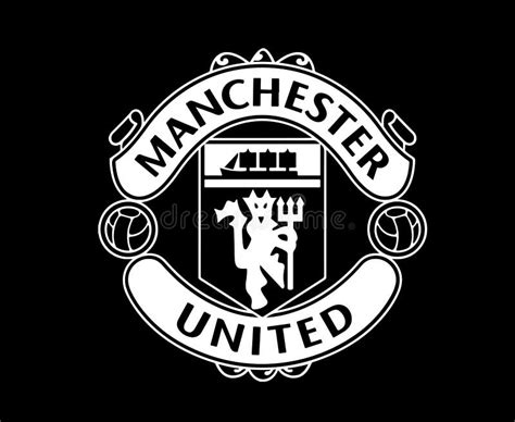 Manchester United Football Club Logo Symbol Black and White Design England Football Vector ...