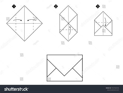 How Make Origami Envelope Vector Illustration Stock Vector (Royalty ...