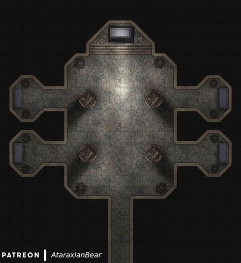 A small crypt [22x24] : dndmaps Dungeon Room, Dungeon Maps, Dnd, Fantasy City, Fantasy Map ...