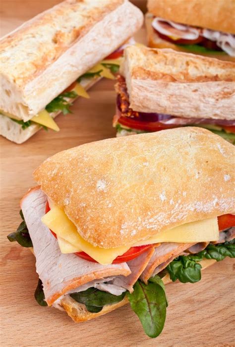 Ciabatta Sandwich With Coffee Stock Image - Image of coffee, italian ...