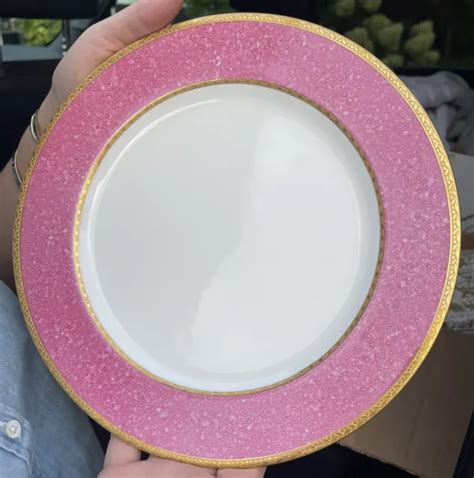 TIFFANY & CO Royal Worcester 24K Gold Laced Pink Dinner Plate -Barbie Party! £290.03 - PicClick UK