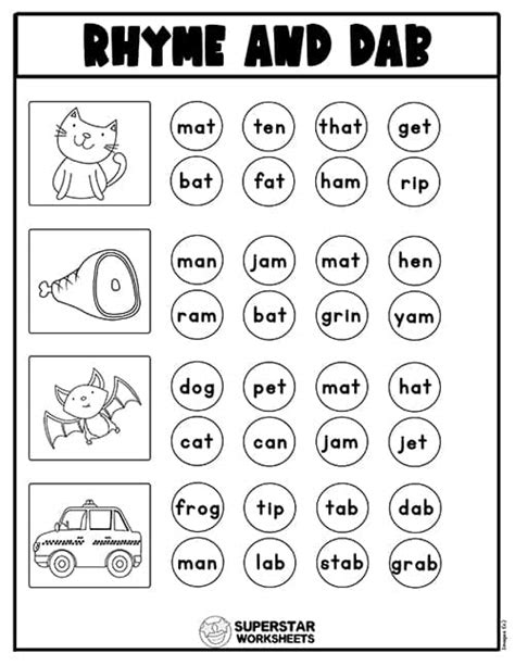 Rhyming Words Worksheet For Grade 1