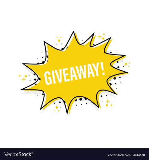 Bubble giveaway banner in flat style line design Vector Image