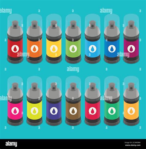 Spray Paint Can set.Vector Flat Icon Stock Vector Image & Art - Alamy