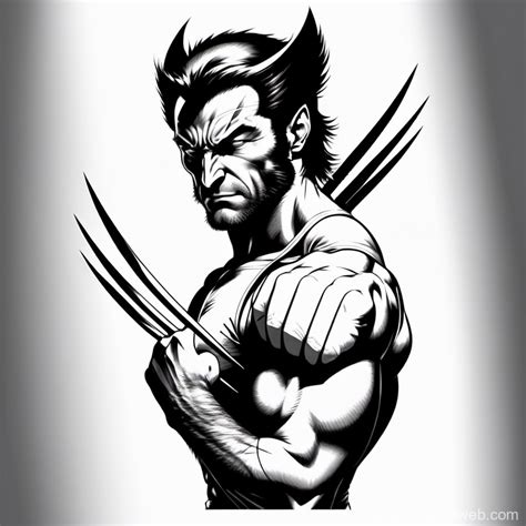 Wolverine Claws Tattoo Outline | Stable Diffusion Online