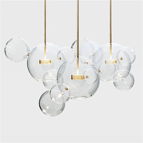 Glass Bubble Ball Modern LED Chandelier Nordic Decor Glass Sphere Chandelier Dining Room Bedroom ...