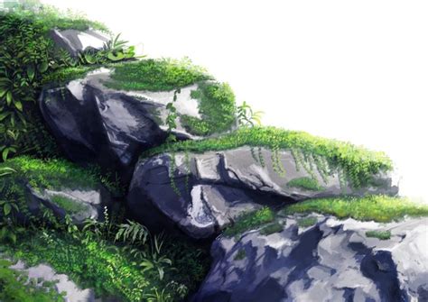 rocks, Scenic, Drawings, Anime, Anime, Girls Wallpapers HD / Desktop and Mobile Backgrounds