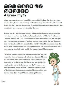 Comparing Myths & Legends Writing - Greek Myth Medusa & Iroquois No-Faced Doll | Greek myths ...