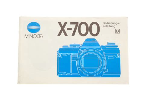 Minolta X-700 Owner's Manual - Accessory – Kamerastore