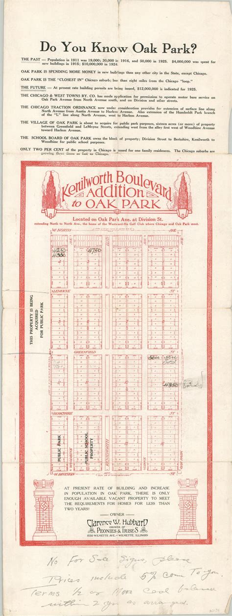 Kenilworth Boulevard Addition to Oak Park | Curtis Wright Maps