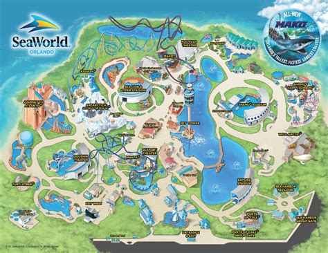 Seaworld Orlando Printable Map