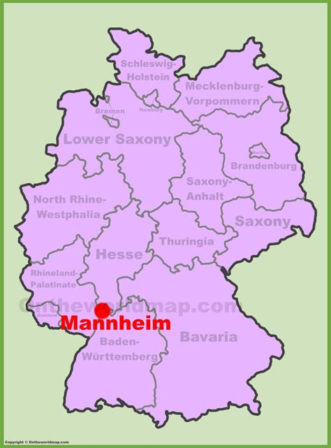 Mannheim location on the Germany map