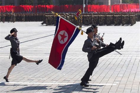 Plenty of military might on display at North Korea parade, but no nukes - ABC News