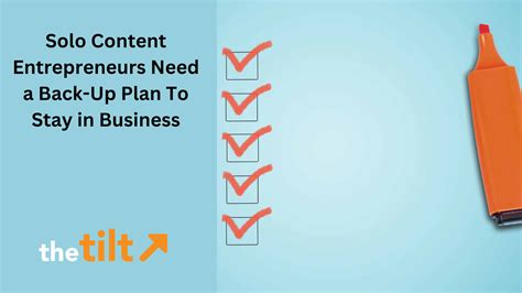 Content Entrepreneurs Need a Back-Up Plan To Stay in Business