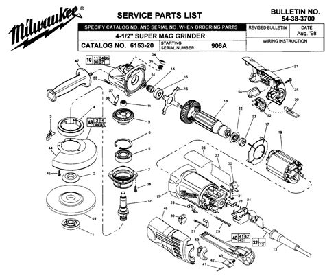 Buy Milwaukee 6153-20-(906A) Replacement Tool Parts | Milwaukee 6153-20 ...