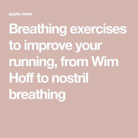 Breathing exercises to improve your running, from Wim Hoff to nostril breathing — South China ...