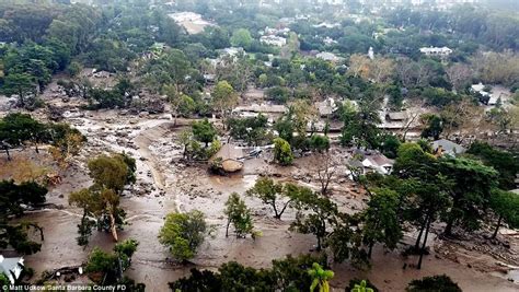 Montecito mudslides: Aerial images show devastation | Daily Mail Online