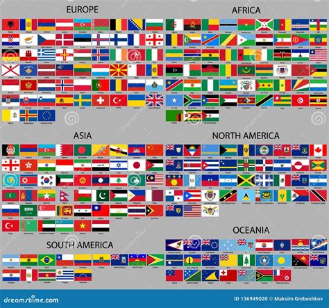 All Flags Of The World By Continent