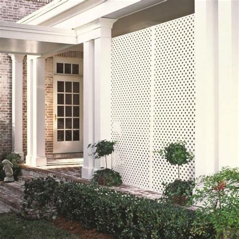 Veranda 4 ft. White Vinyl Lattice Cap Moulding-73004058 - The Home Depot | Lattice, Vinyl ...