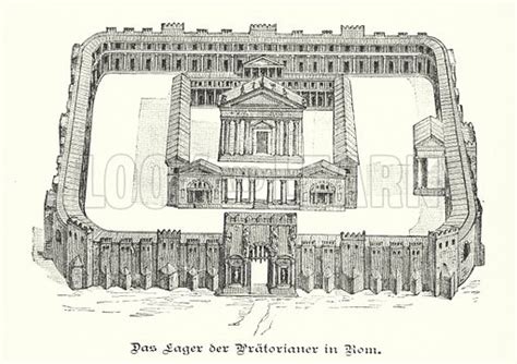 Castra Praetoria, barracks of the Praetorian Guard, ancient Rome stock ...