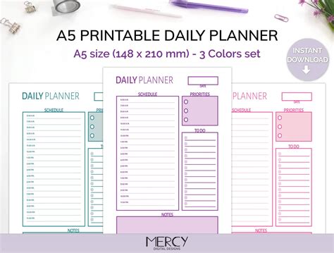 A5 Planner Printables