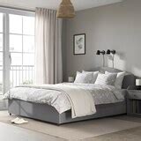 Gestoffeerd bedframe, HAUGA, 4 bedlades, 140x200 cm - IKEA